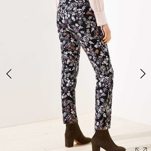 LOFT Petite Slim Floral Jacquard Pencil Pants
